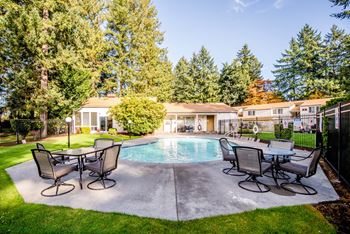 Pool side patio